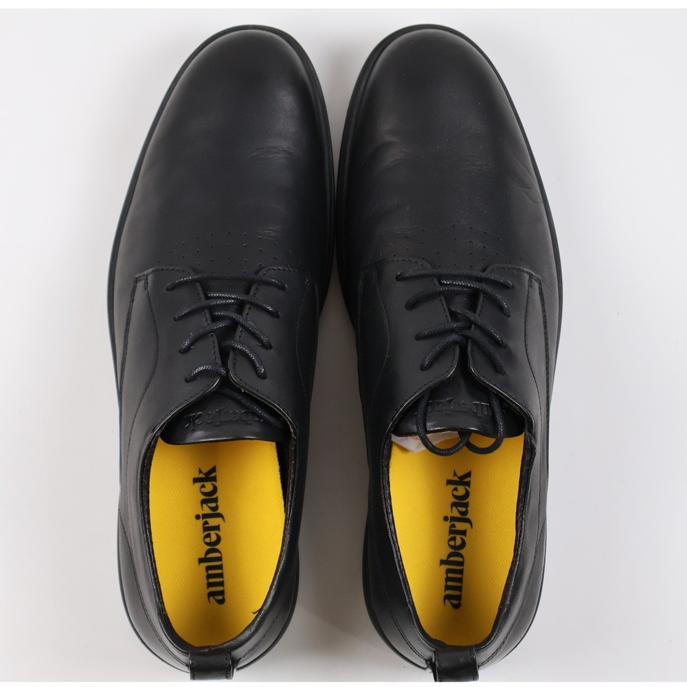 Amberjack The Original Derby Shoes Black Leather 8.5 NWT